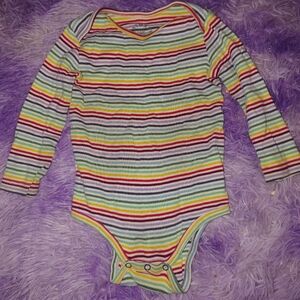 Primary Colorful Striped Kids Bodysuit